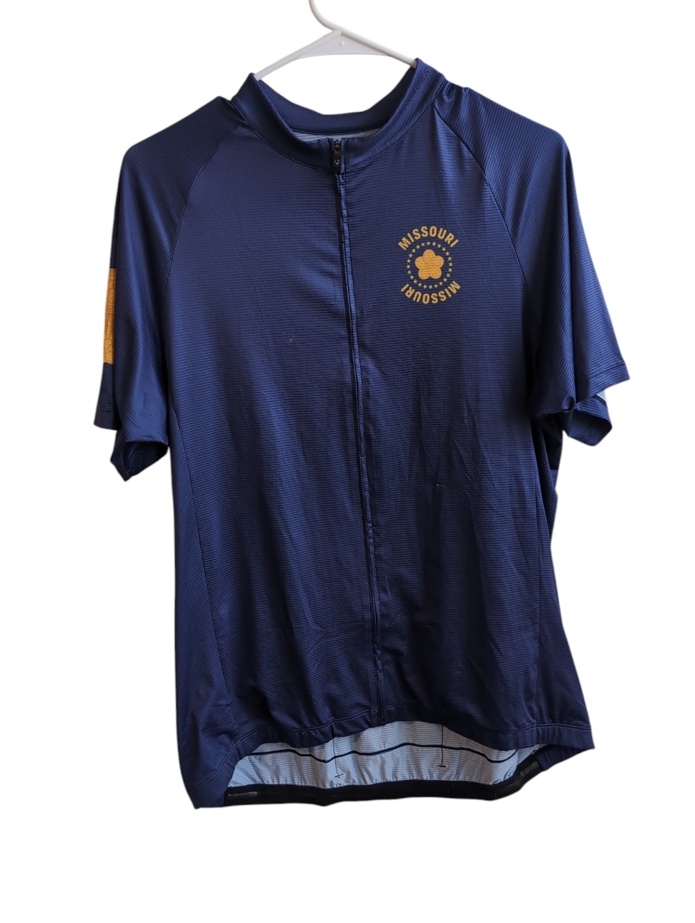 Bontrager Navy Blue Missouri Themed Cycling Jersey Short Sleeve Size Extra Large